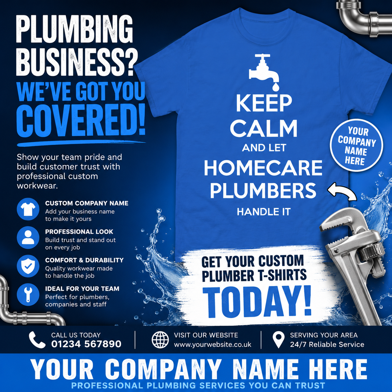 Plumbing T-Shirt Design