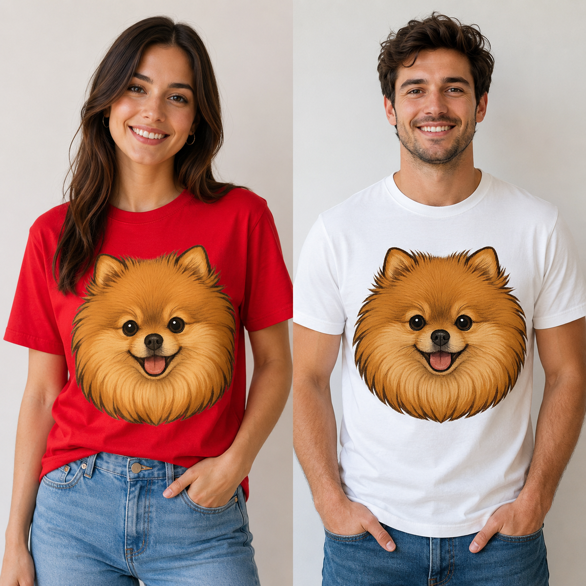 Pomeranian Face T Shirt