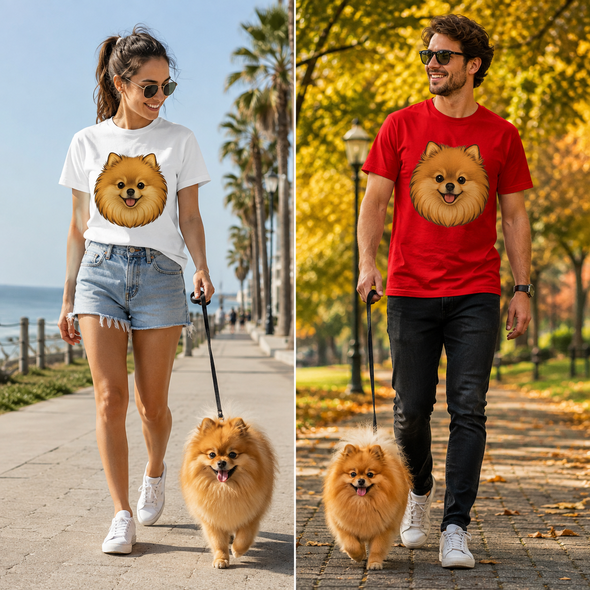 Pomeranian Face T Shirt