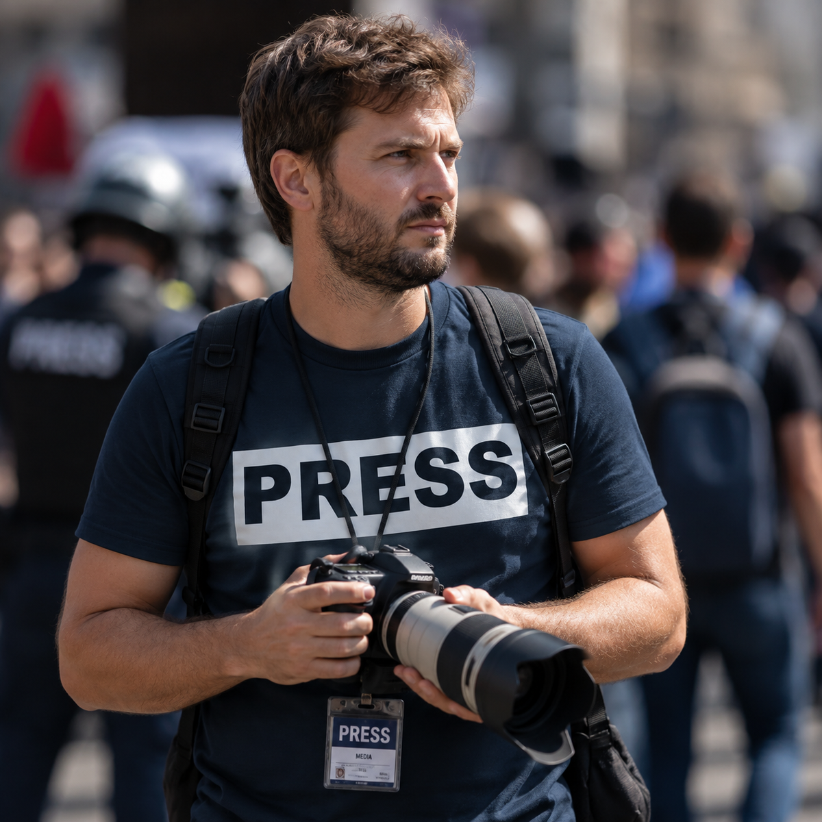 PRESS Palestine T Shirt Inspired by Journalist Motaz Azaiza
