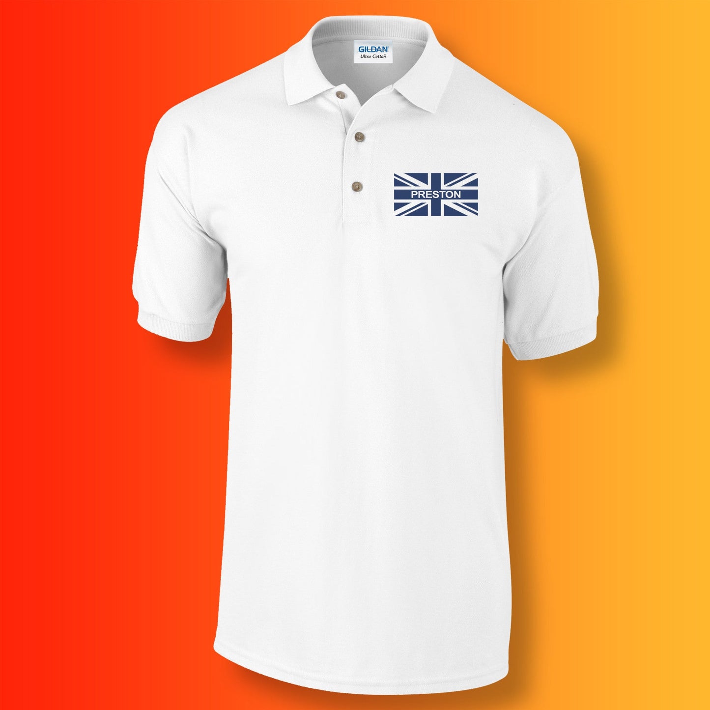 Preston Flag Polo Shirt with Union Jack