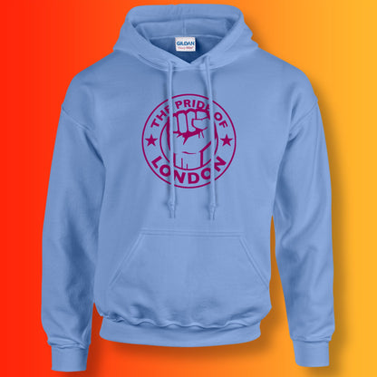 The Pride of London Hoodie Carolina Blue Burgundy