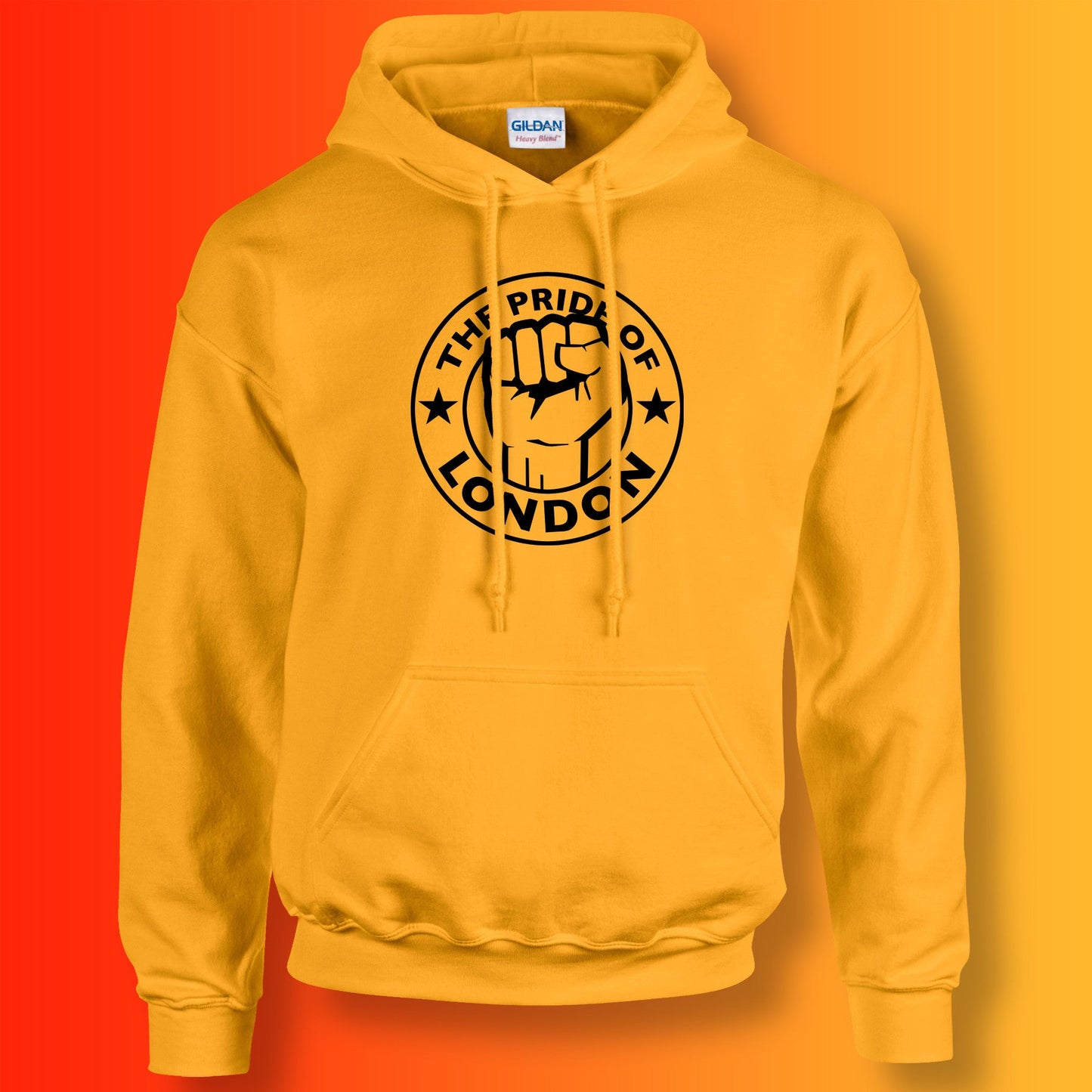 The Pride of London Hoodie Gold Black