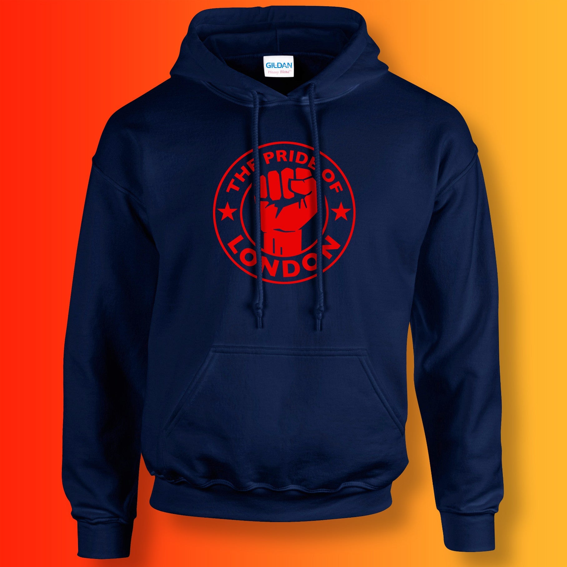 The Pride of London Hoodie Navy Red