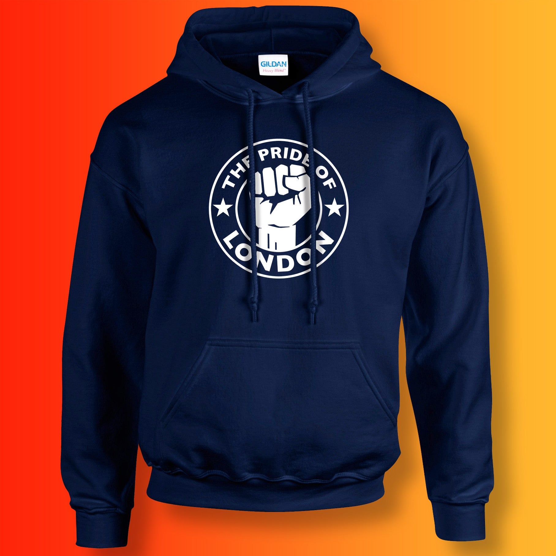 The Pride of London Hoodie Navy White