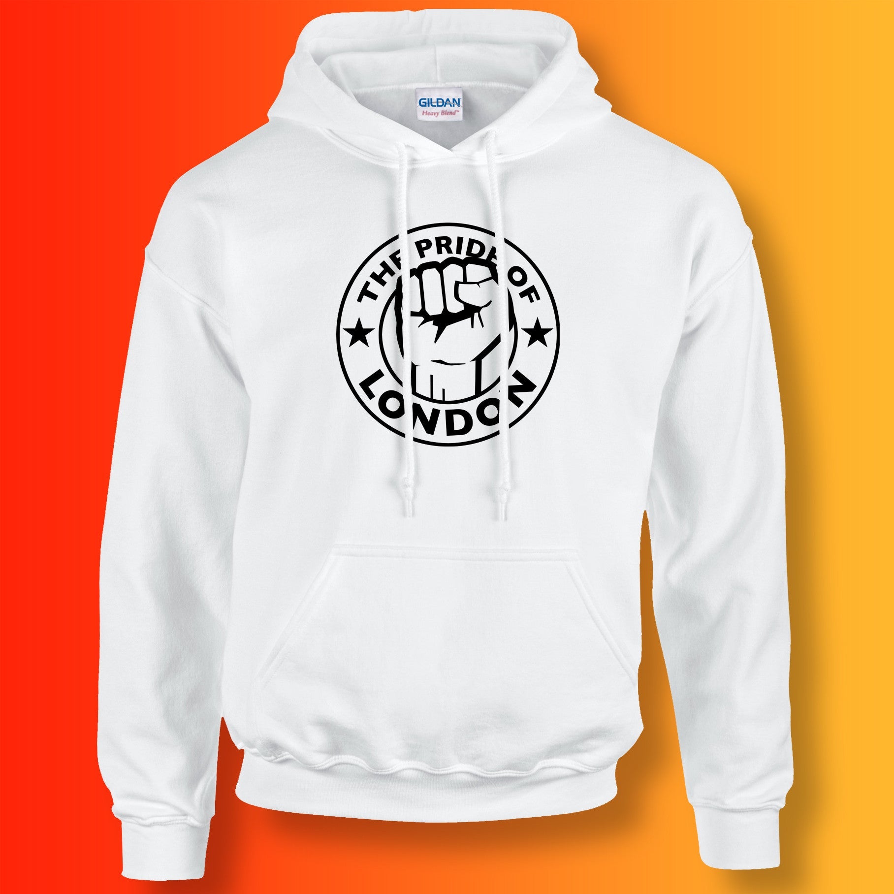 The Pride of London Hoodie White Black
