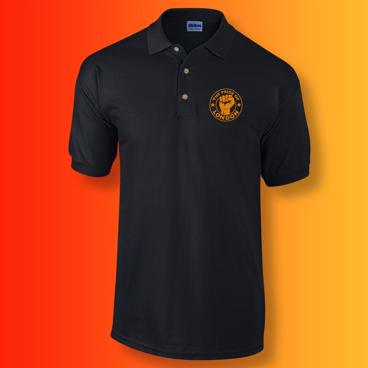 The Pride of London Polo Shirt Black Gold