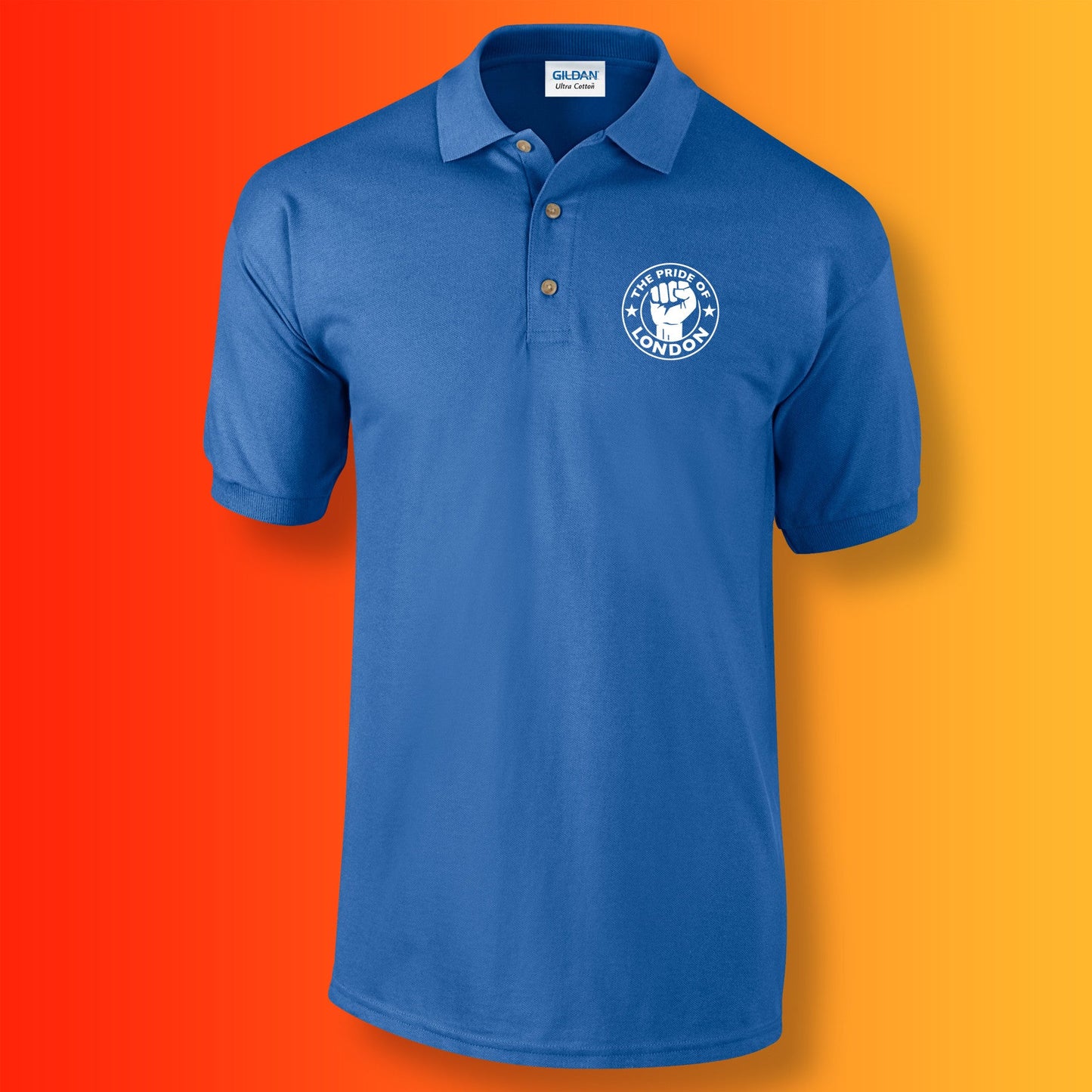 The Pride of London Polo Shirt Royal Blue White