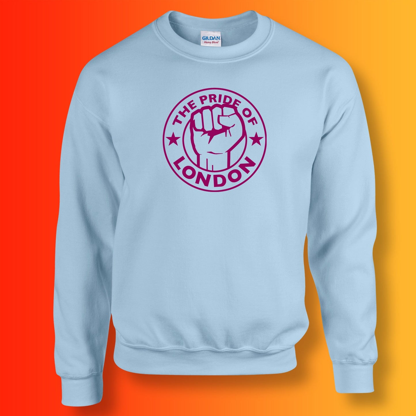 The Pride of London Sweater Light Blue Burgundy