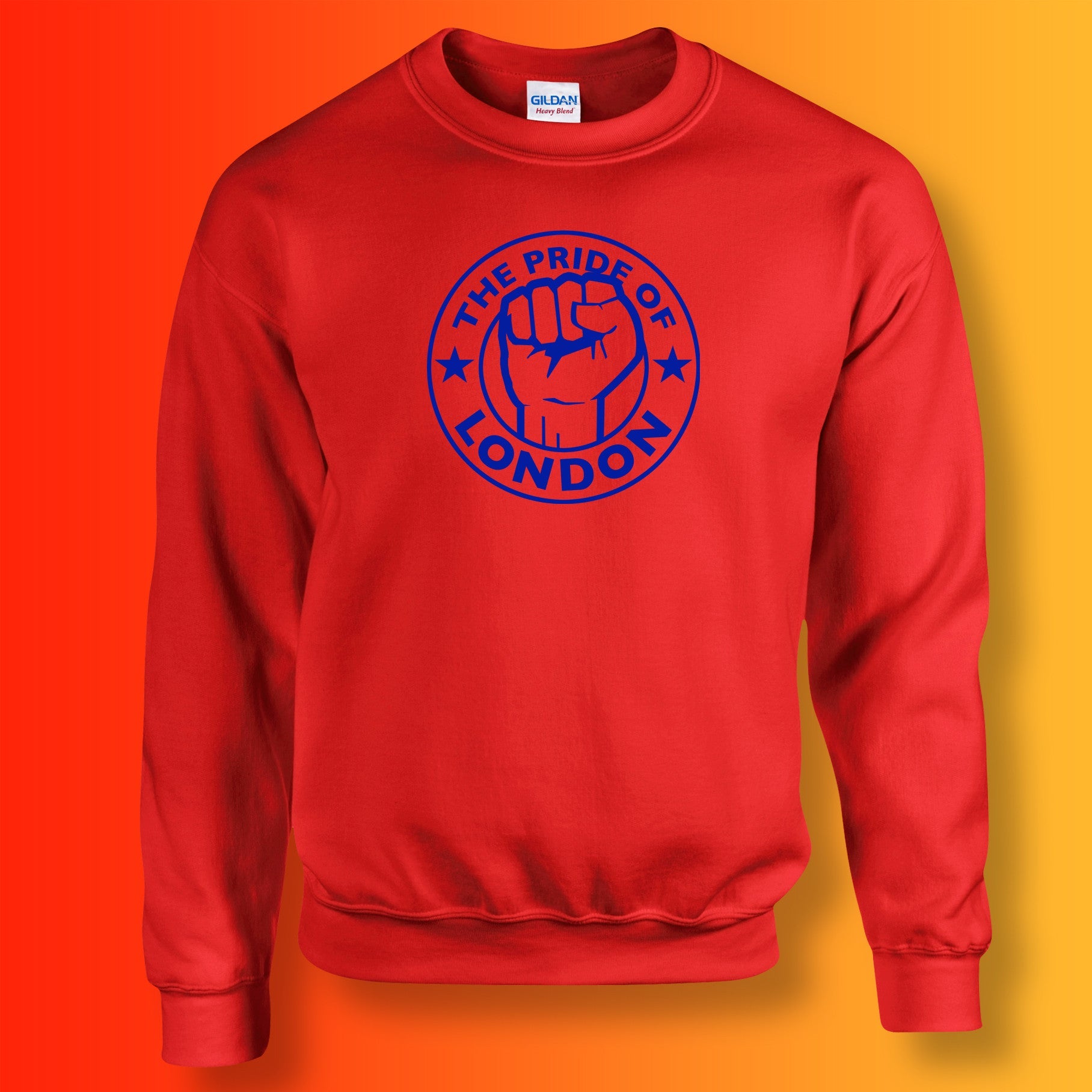 The Pride of London Sweater Red Royal Blue