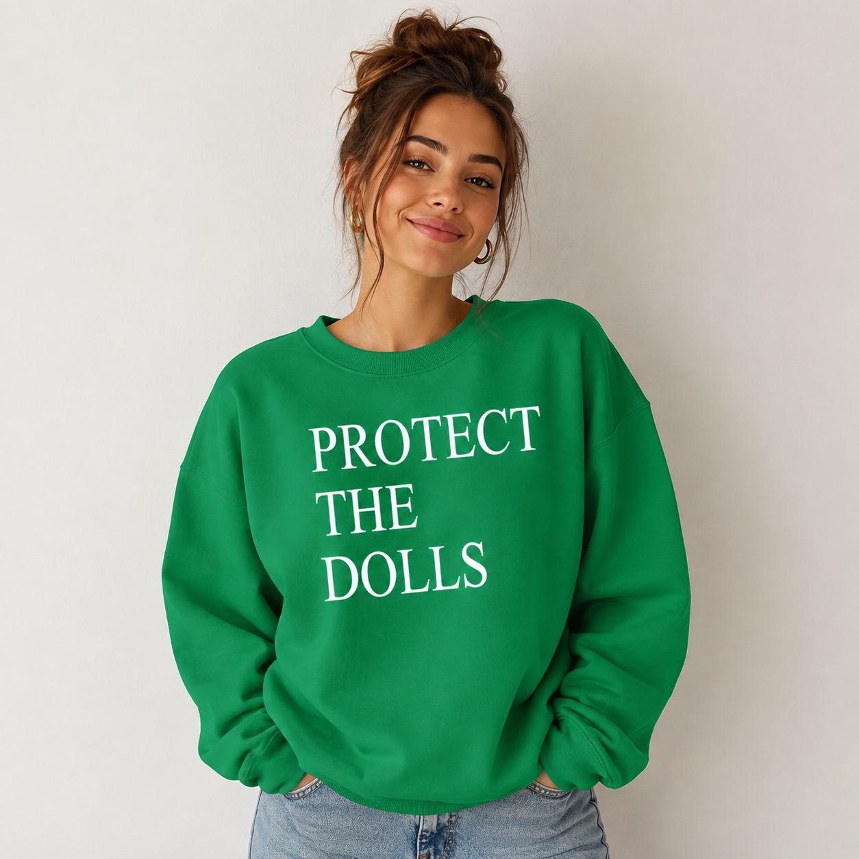 Protect the Dolls Jumper LGBTQ+ Statement Sweatshirt Pride Sweater Trans Ally Gift Unisex