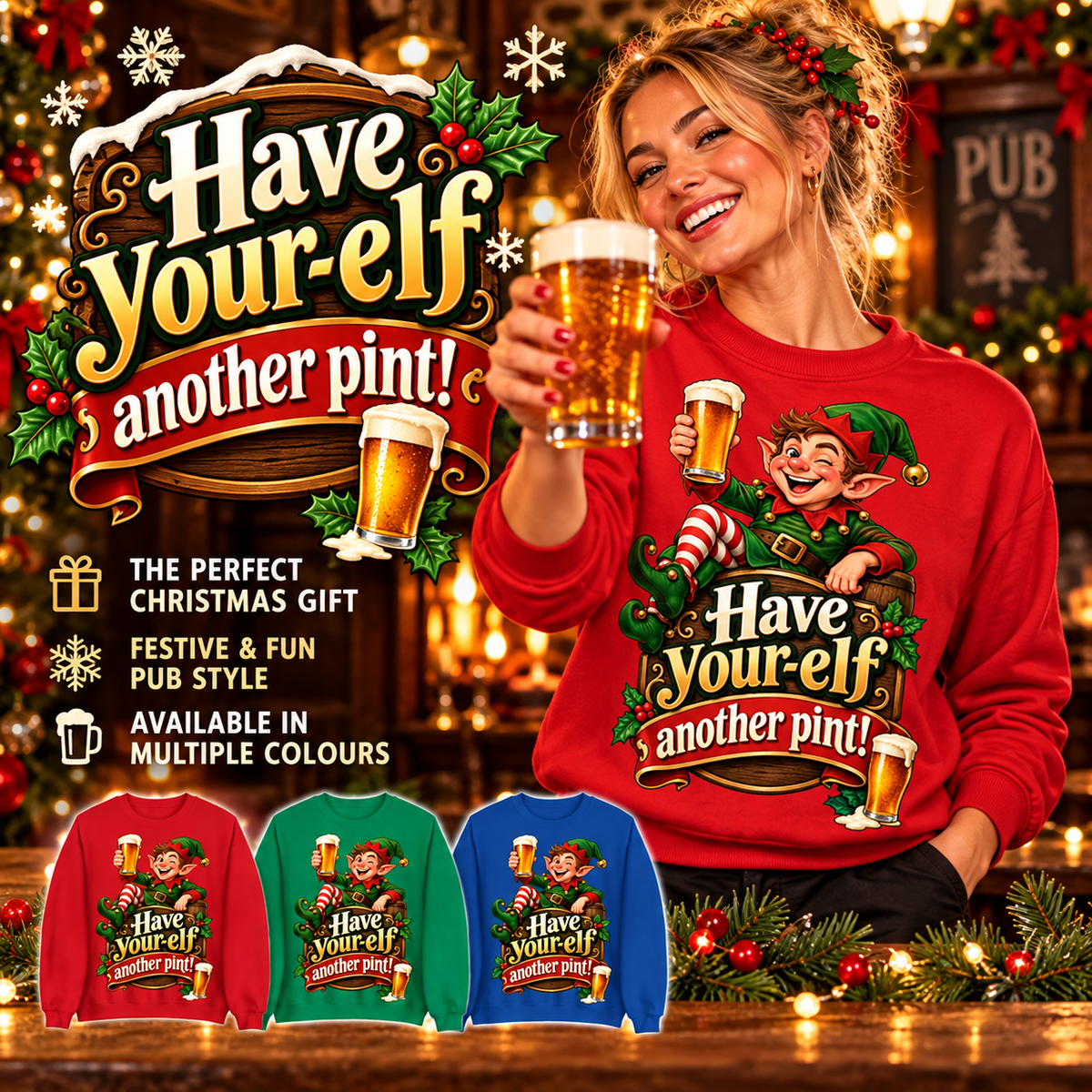 Pub Staff Christmas Jumper
