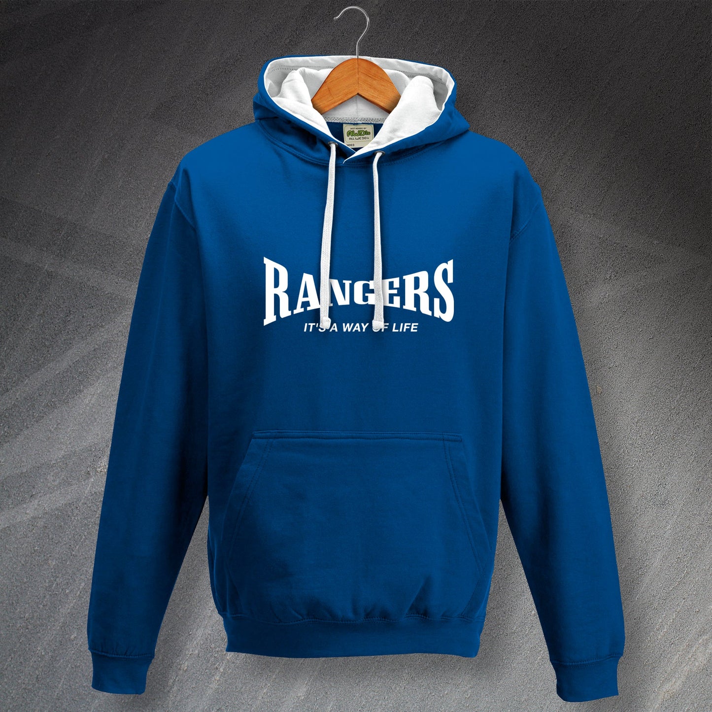 Rangers Contrast Football Hoodie