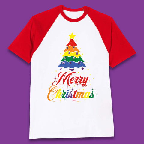 Pride Christmas Tree Baseball T-Shirt