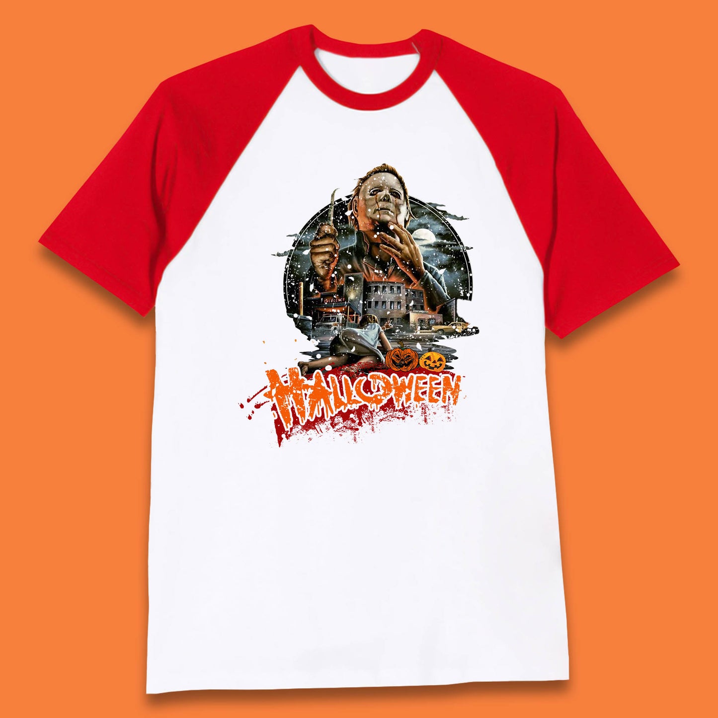 Halloween II The Nightmare Isn't Over Vintage Halloween Movie Poster Micheal Myers Horror Character Baseball T Shirt