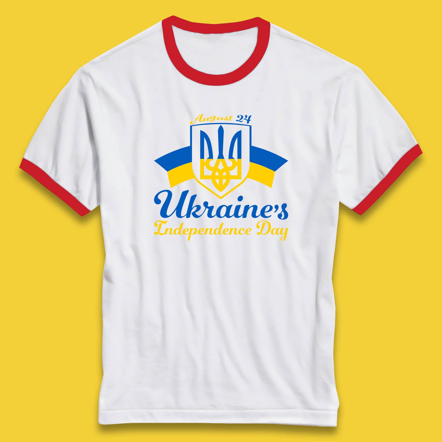 Ukraine's 24 August Ukraine Independence Day Proud Ukrainian Ringer T Shirt