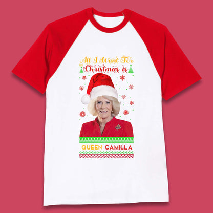 Queen Camilla Christmas Baseball T-Shirt