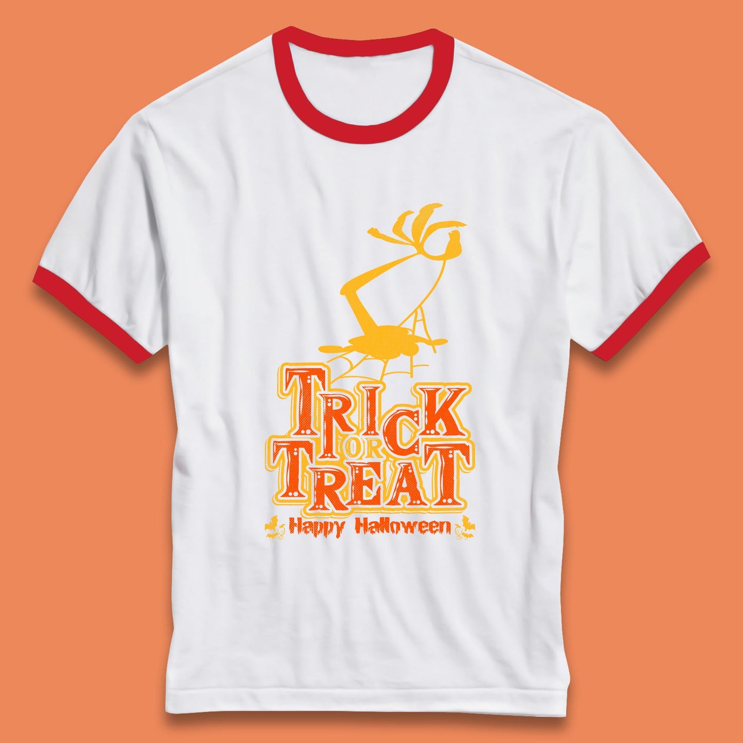Happy Halloween Trick Or Treat Horror Scary Spooky Season Ringer T Shirt