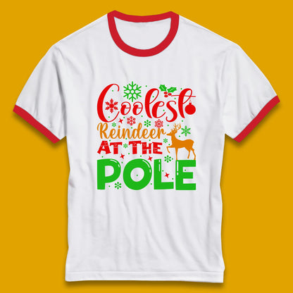 coolest reindeer ringer t shirt