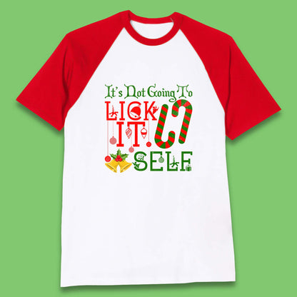 funny christmas candy cane baseball t shirt