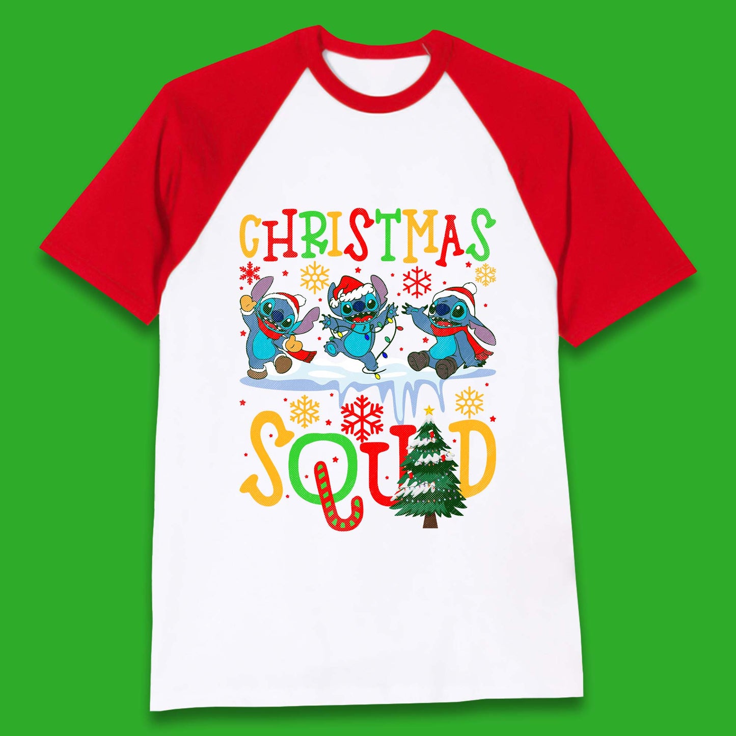 Christmas Stitch Squad Baseball T-Shirt