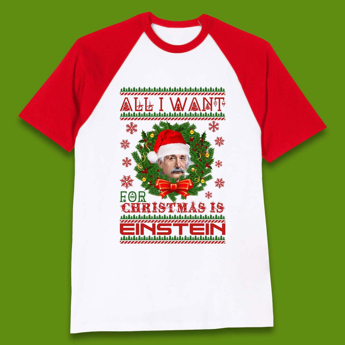 Want Einstein For Christmas Baseball T-Shirt