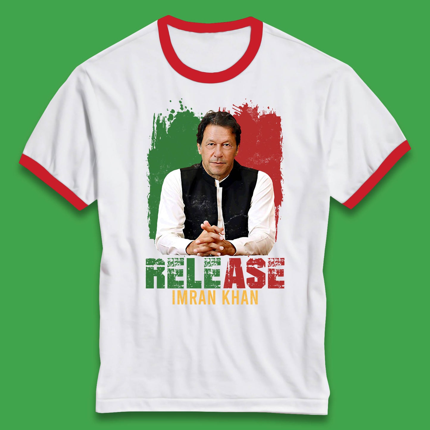 Release Imran Khan Prisoner No 804 Stand With Imran Khan Pakistan Ringer T Shirt