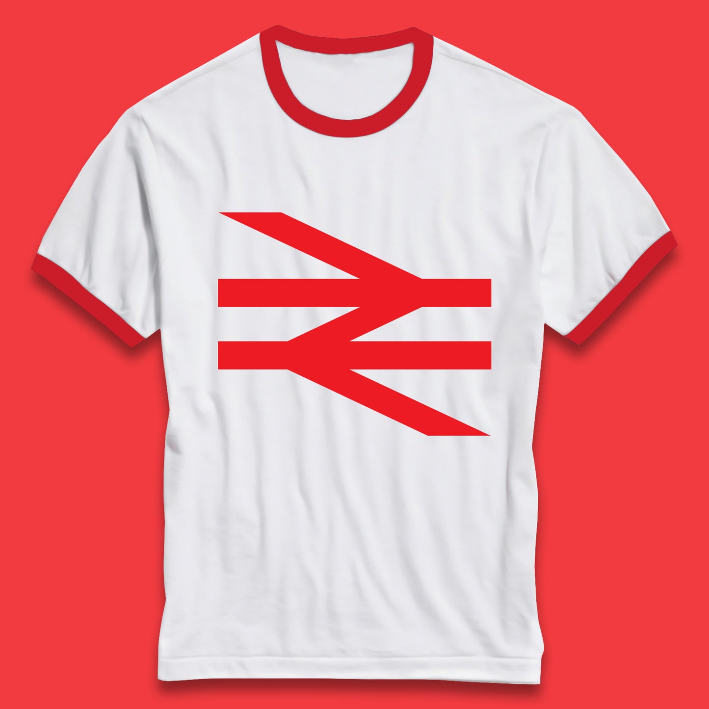 British Rail Union Jack Logo Trains Trainspotter Train Nationalisation Britain Uk Labour Politics Ringer T Shirt