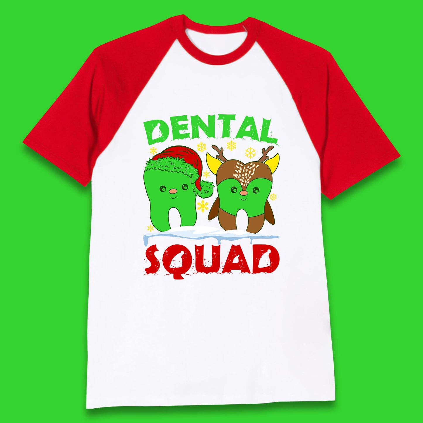 christmas dental squad baseball t shirt