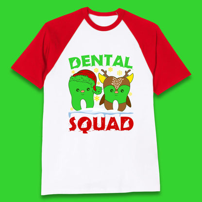 christmas dental squad baseball t shirt