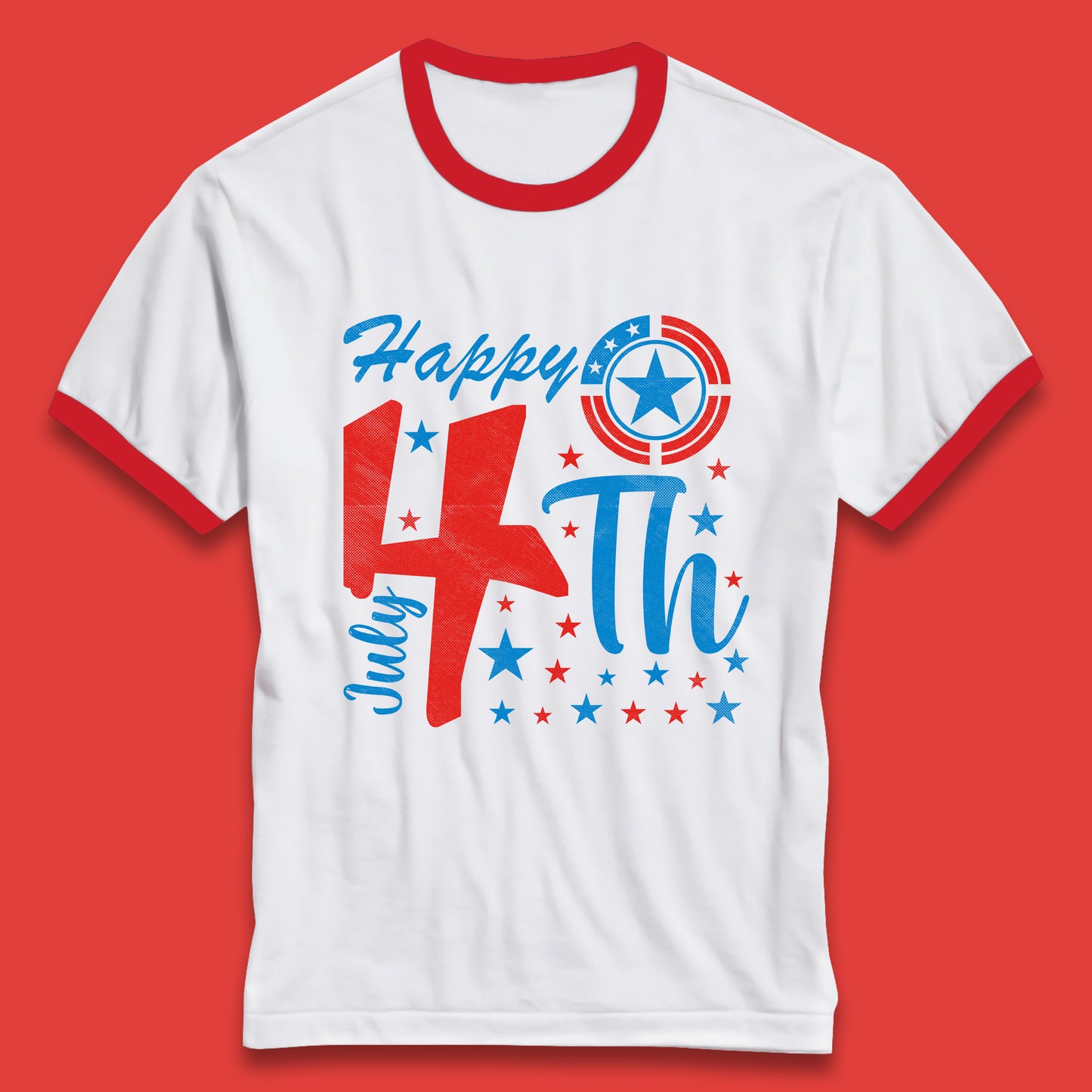 Happy 4th July United States Of America Independence Day Patriotic Celebration Fourth Of July Ringer T Shirt