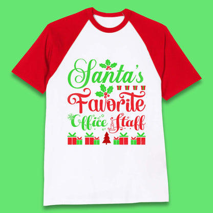 Office Staff Christmas Baseball T-Shirt