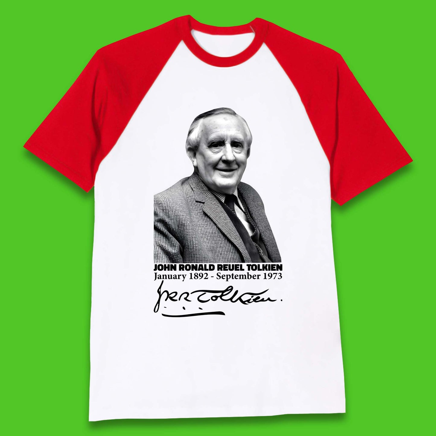 John Ronald Reuel Tolkien Signature Baseball T-Shirt
