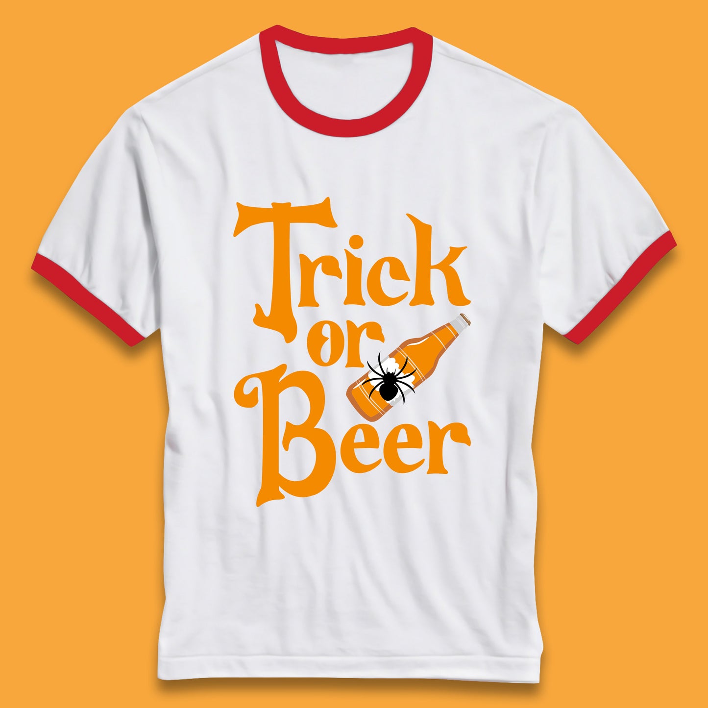 Trick Or Beer Halloween Drinking Beer Lover Drinker Halloween Party Ringer T Shirt