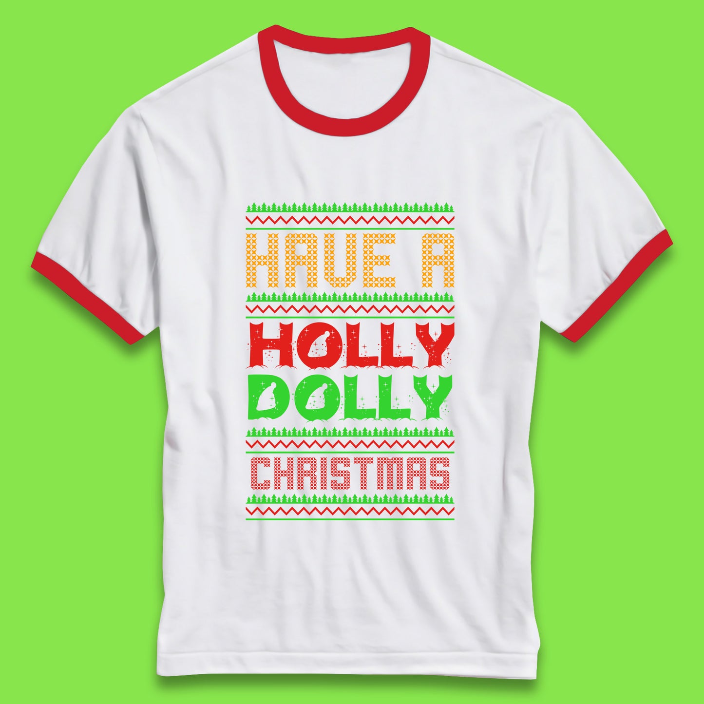 holly dolly christmas ringer t shirt