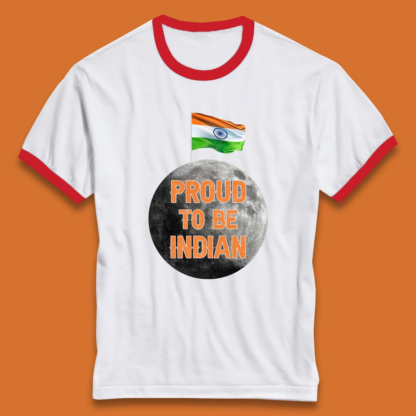 Proud To Be Indian Soft Landing To The Moon Chandrayaan-3 India On The Moon Ringer T Shirt