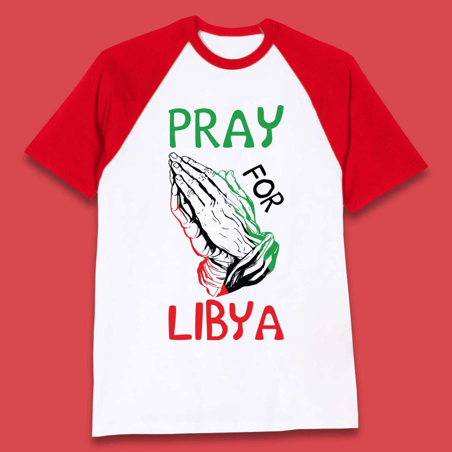 Pray For Libya Stand With Libya Help Libya Flood Solidarity Baseball T Shirt