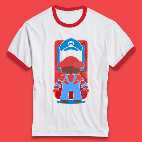 Super Mario Game Series Retro Super Nintendo Switch Console Gamer Mario Game Lovers Ringer T Shirt