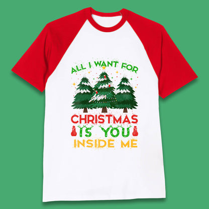 christmas tree baseball t shirt