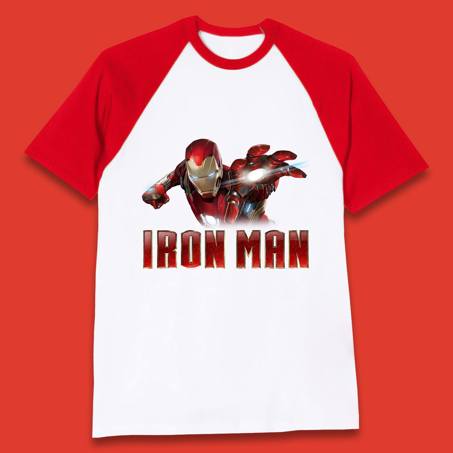 Iron Man Superhero Marvel Avengers Comic Book Character Flaying Iron-Man Marvel Comics Baseball T Shirt