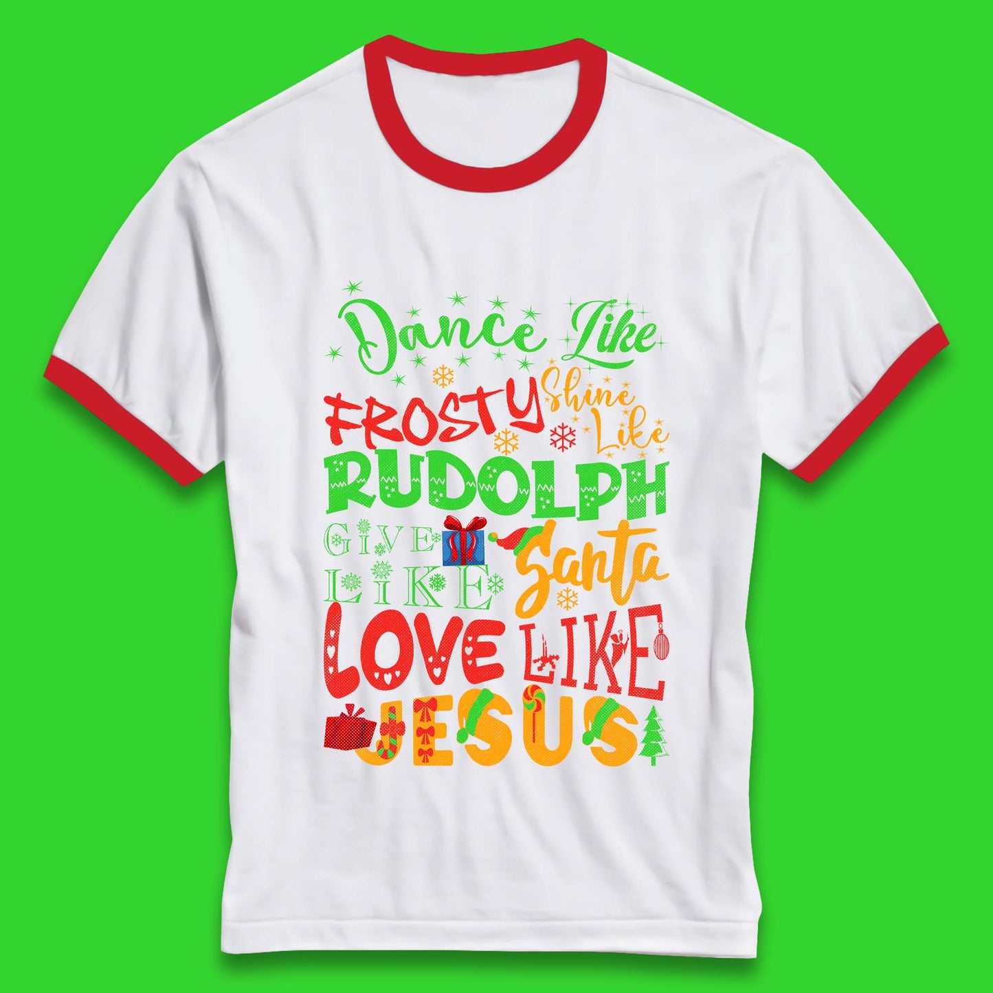 Dance Like Frosty Christmas Ringer T-Shirt