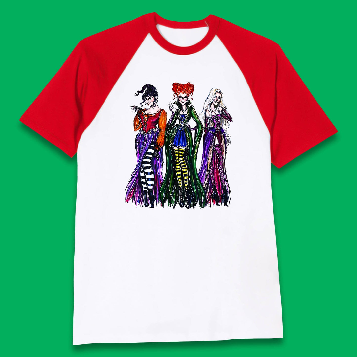 Halloween The Sanderson Sisters From Hocus Pocus Vintage Halloween Witches Baseball T Shirt