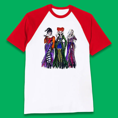 Halloween The Sanderson Sisters From Hocus Pocus Vintage Halloween Witches Baseball T Shirt