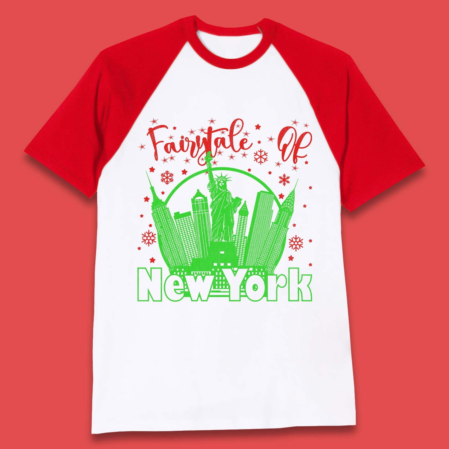 Christmas Fairytale Of New York Baseball T-Shirt