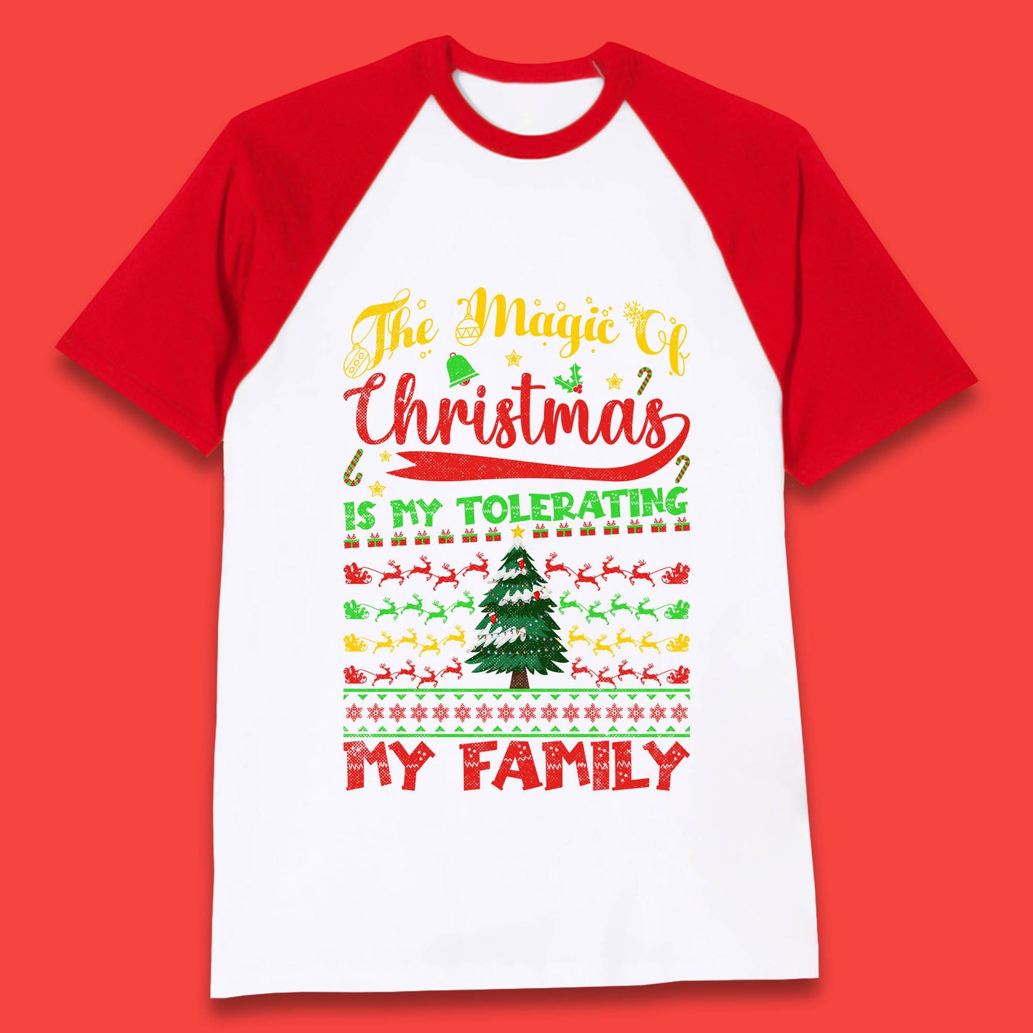 christmas quote baseball t shirt