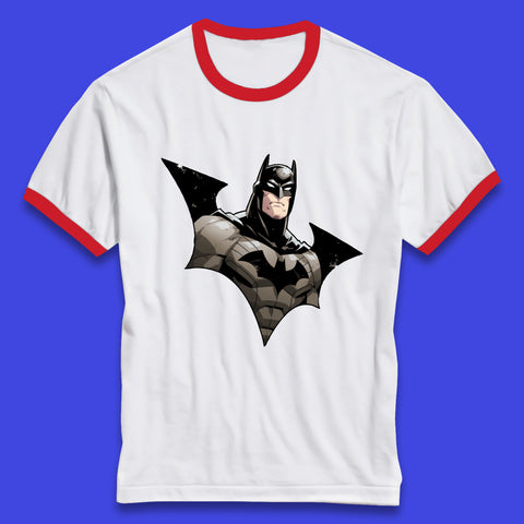 Batman Superhero DC Comics Batman Comic Book Fictional Character Ringer T Shirt