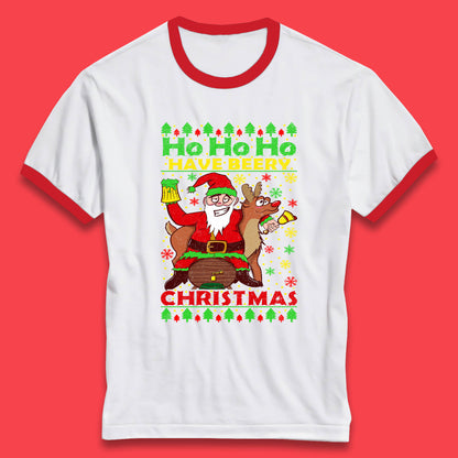 beery christmas ringer t shirt