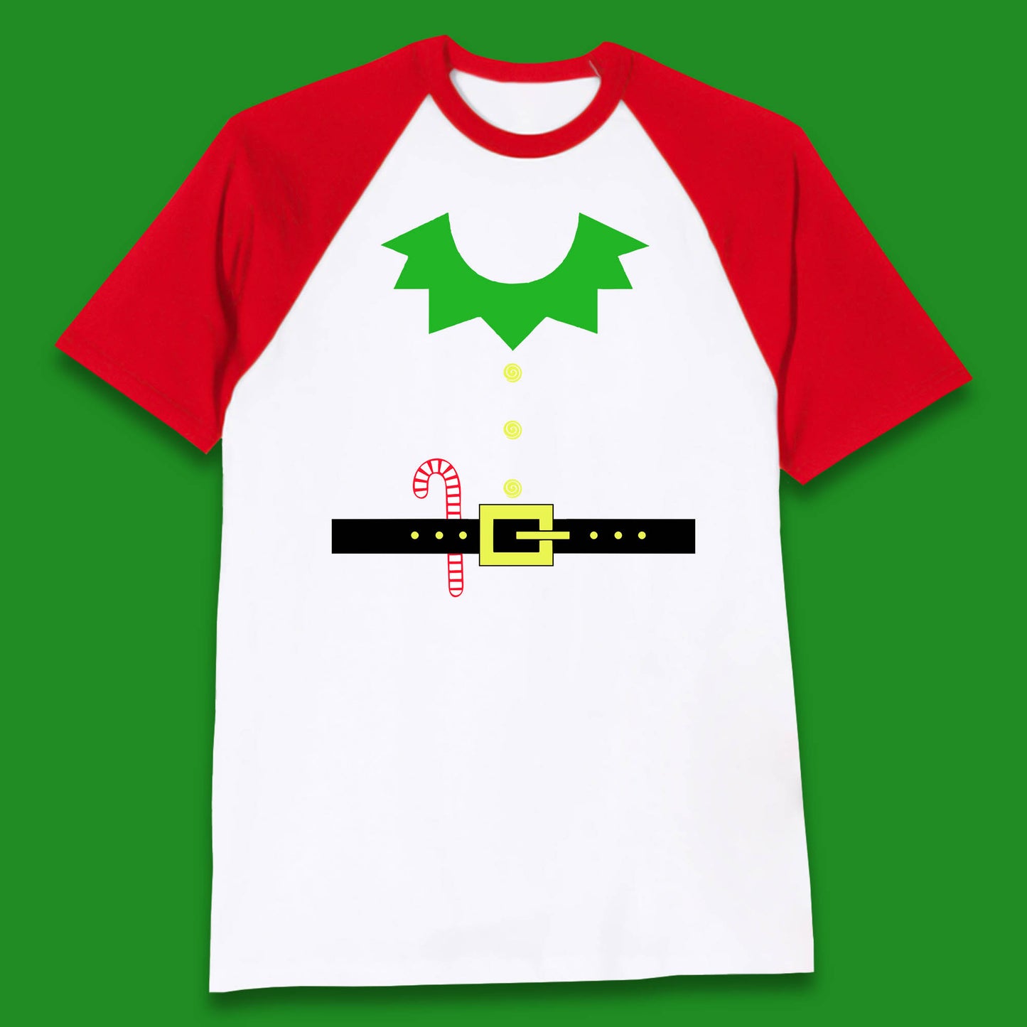 christmas elf costume christmas candy baseball t shirt