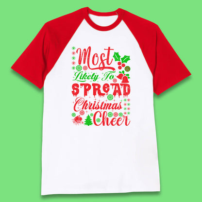 spread christmas cheer baseball t shirt
