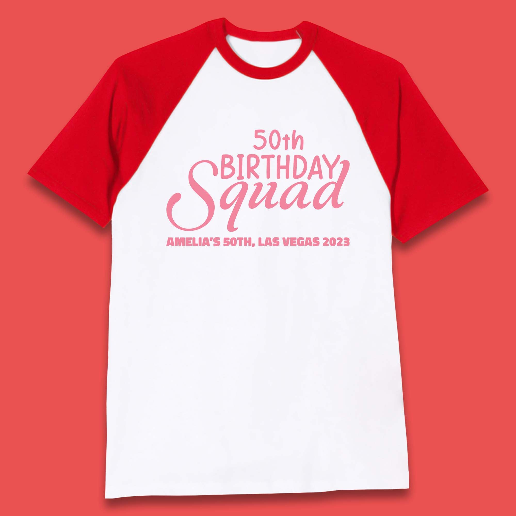 Personalised Birthday Squad Custom Birthday Year Your Name City And Year Birthday Party Baseball T Shirt